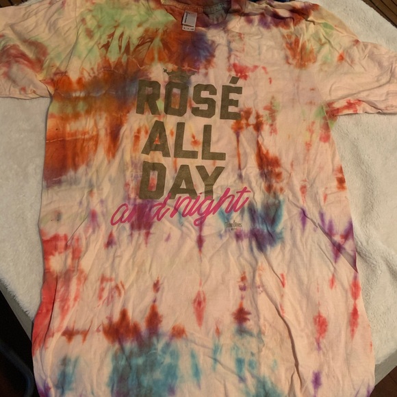 NWT rose all day & night tie dye short sleeve tee - Picture 2 of 6